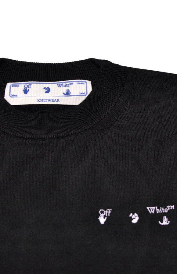 OFF-WHITE LOGO EMBROIDERY SWEATER